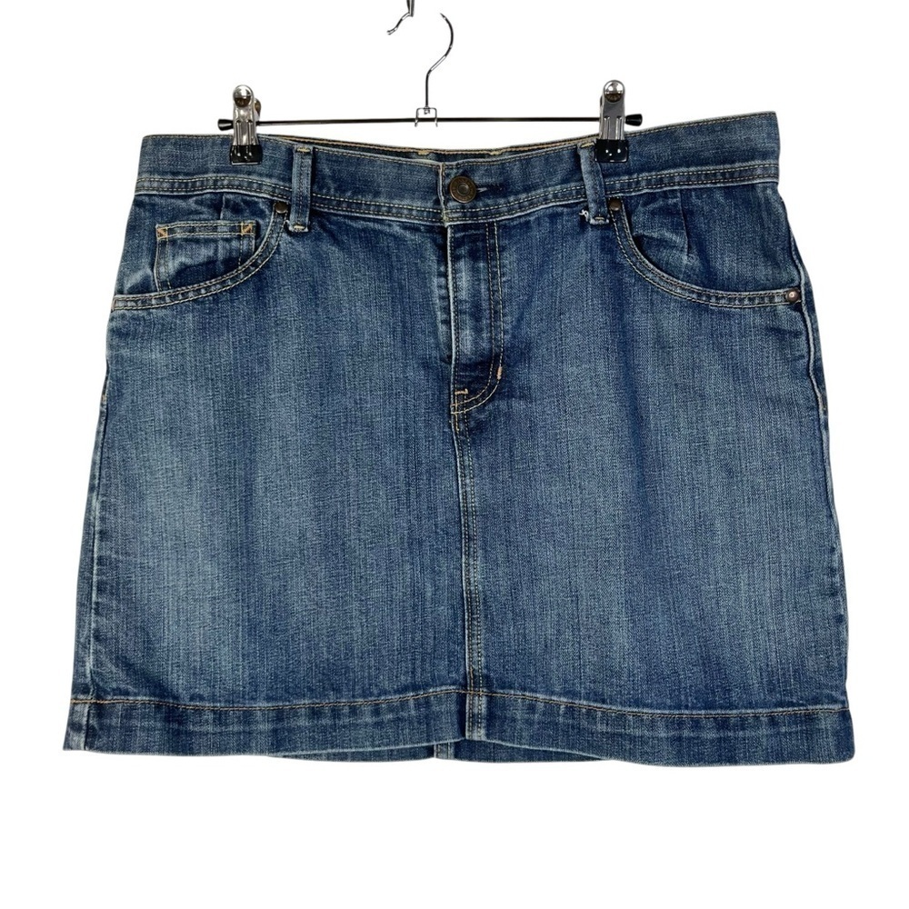 Gap Denim Dark Blue Wash Denim Mini Skirt 6
